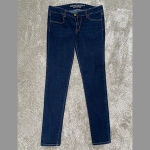 American Eagle Jegging (Very Dark Wash, Size 8 Regular)